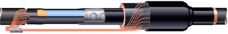 MXSU Orta Gerilim XLPE Kablolar için Isı Büzüşmeli Mekanik Konnektörlü Kablo Eki